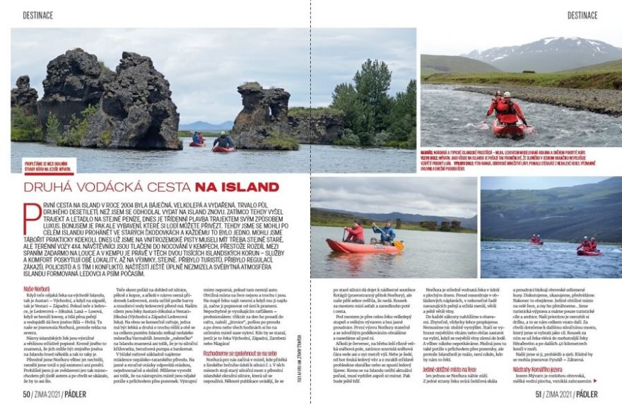 Turistické pádlování na Islandu popsal Jan "Šťovík" Šťovíček