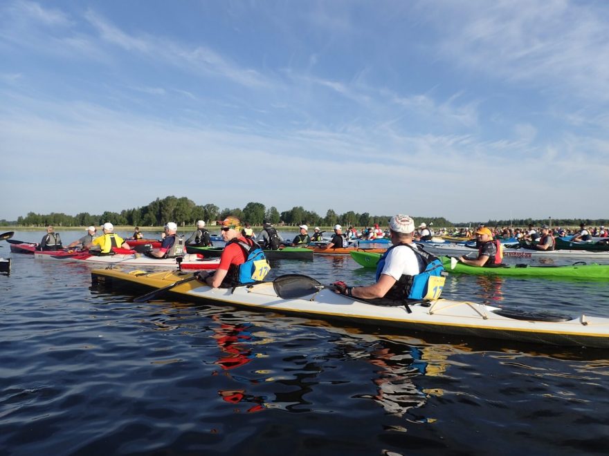 Start na jezeře v městečku Võru