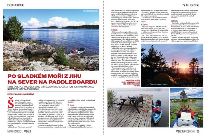 Na paddleboardu po jezeře Vänern