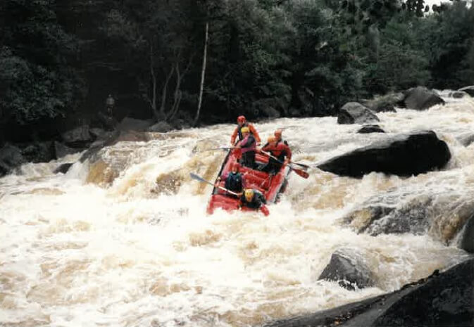 Schody na raftu. Čertovy proudy 1997.