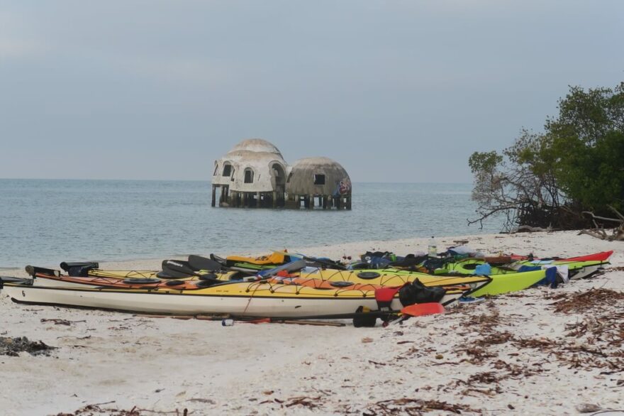 Futuristické stavby na Cape Romano.