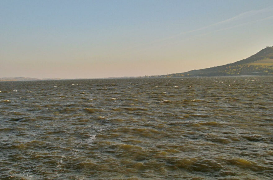 Moravské moře – dolní Novomlýnská nádrž, pohled od Strachotína.