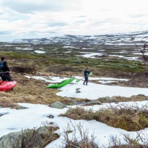 Pochod na horní úsek přes náhorní plošinu Hardangervidda.