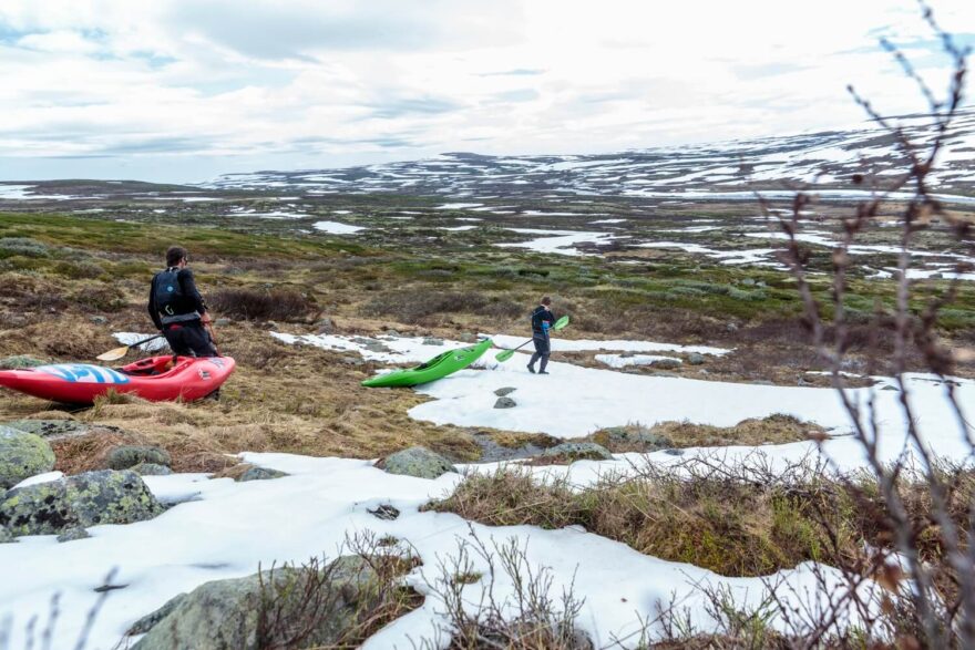 Pochod na horní úsek přes náhorní plošinu Hardangervidda.