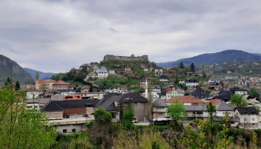 Pohled na město Jajce.