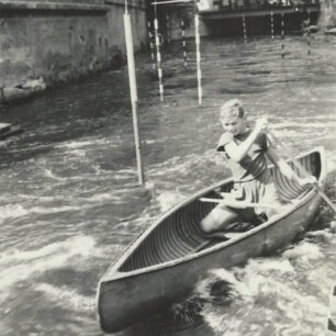 Peřej na Čertovce a Zdeněk Valenta, 1953.