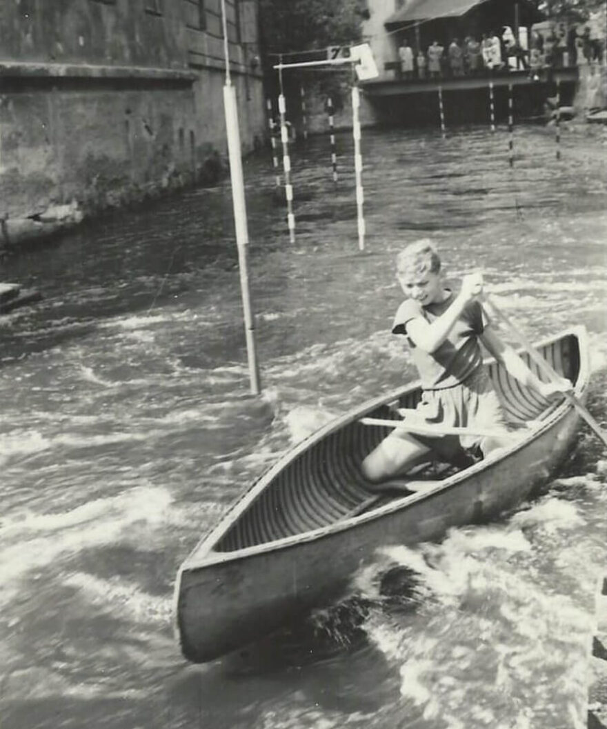 Peřej na Čertovce a Zdeněk Valenta, 1953.