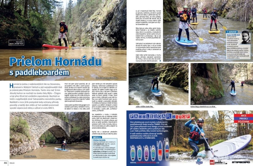 Prielom Hornádu s paddleboardem