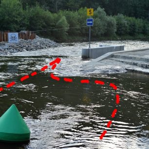 Vyznačené proudy u výstupních schodů / F: Jan Šťovíček